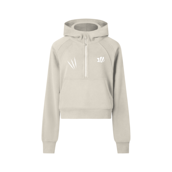 Womans Cropped Half-Zip Hoodie - Image 6