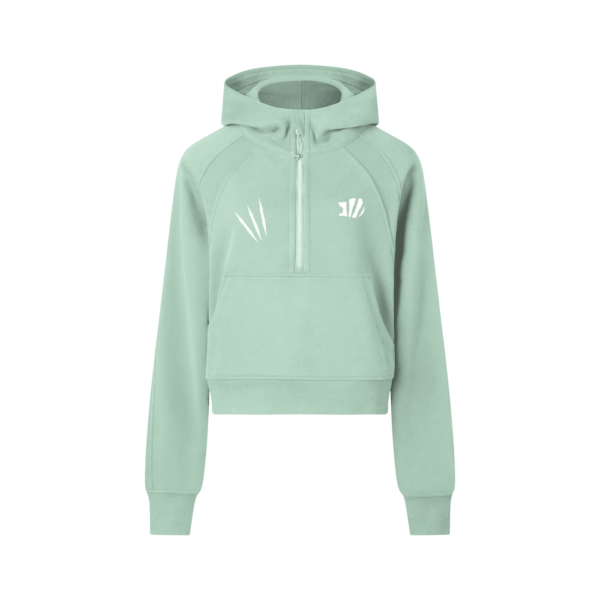 Womans Cropped Half-Zip Hoodie - Image 8