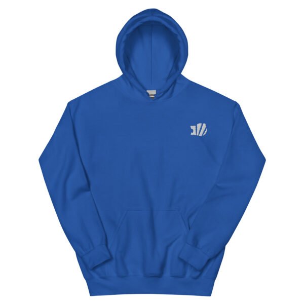 White Logo Unisex Hoodie - Image 17