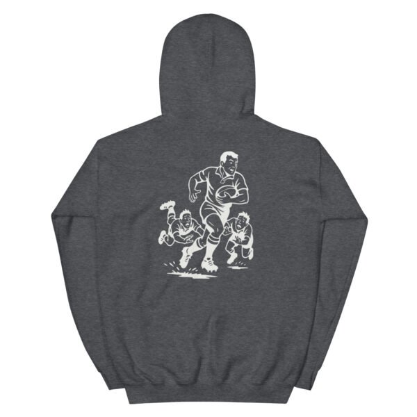 Unisex Ruggers Hoodie, white designs - Image 8