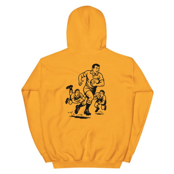 Unisex Ruggers Hoodie, black designs - Image 15