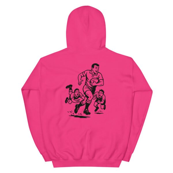 Unisex Ruggers Hoodie, black designs - Image 7