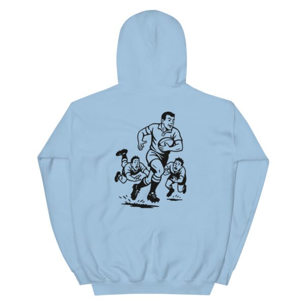 Unisex Ruggers Hoodie, black designs - Image 17
