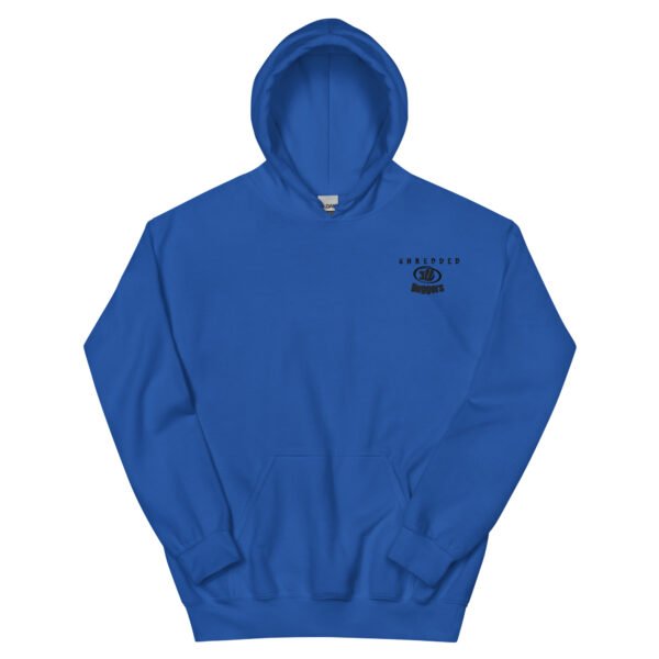 Unisex Ruggers Hoodie, black designs - Image 4