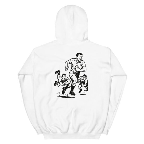 Unisex Ruggers Hoodie, black designs - Image 20