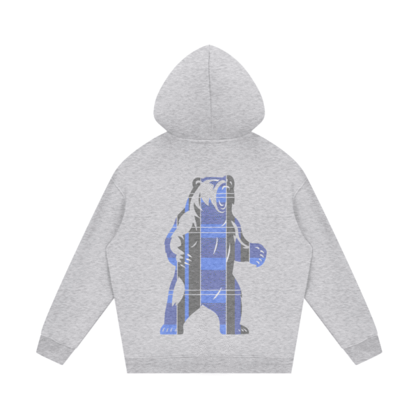 Tartan Bear Unisex Fleece Hoodie - Image 8