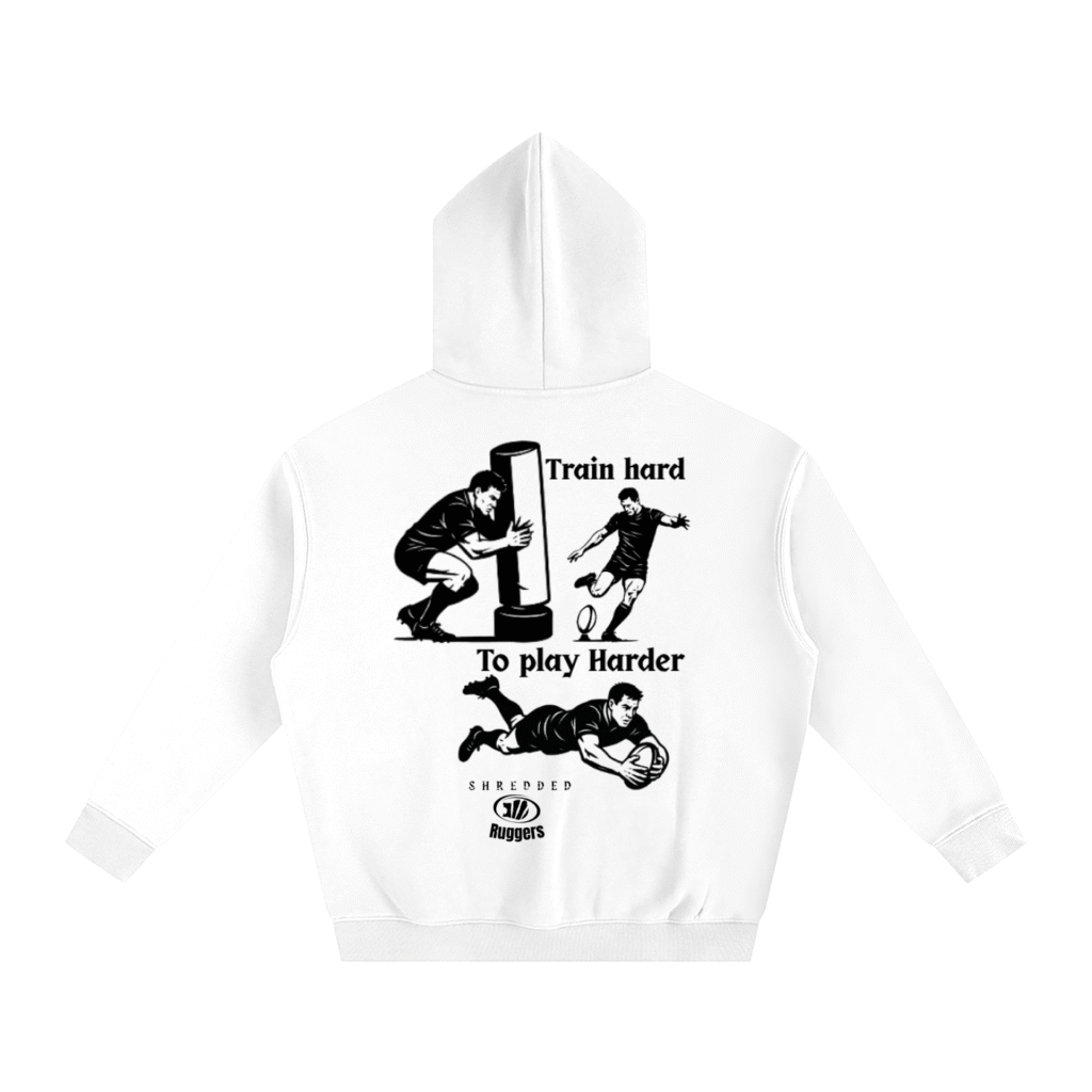 Train hard to play Harder Oversized Fleeced Hoodie