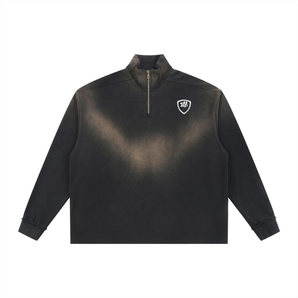 SSA Sun Fade Raw Edge Quarter-Zip
