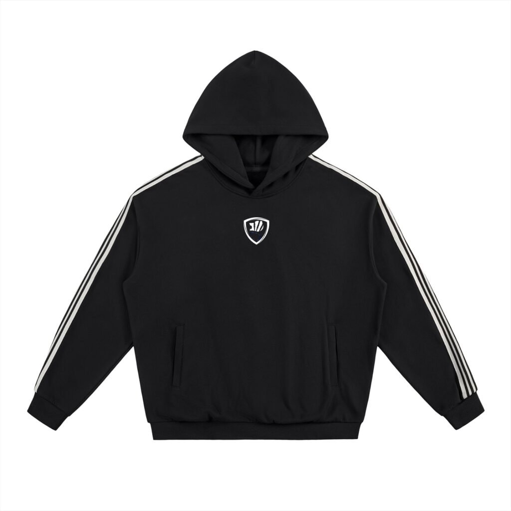 Thistle ball Side Stripe Hoodie - white