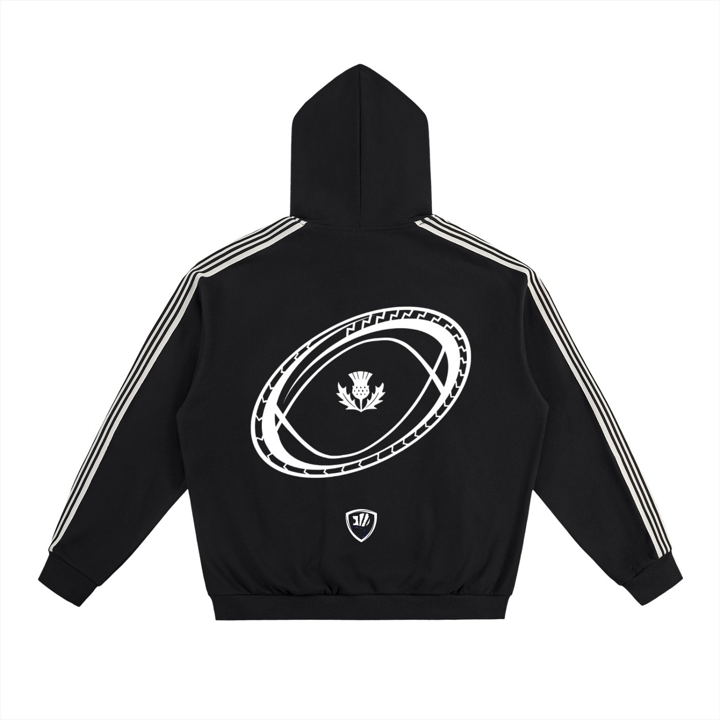 Thistle ball Side Stripe Hoodie - white - Image 2