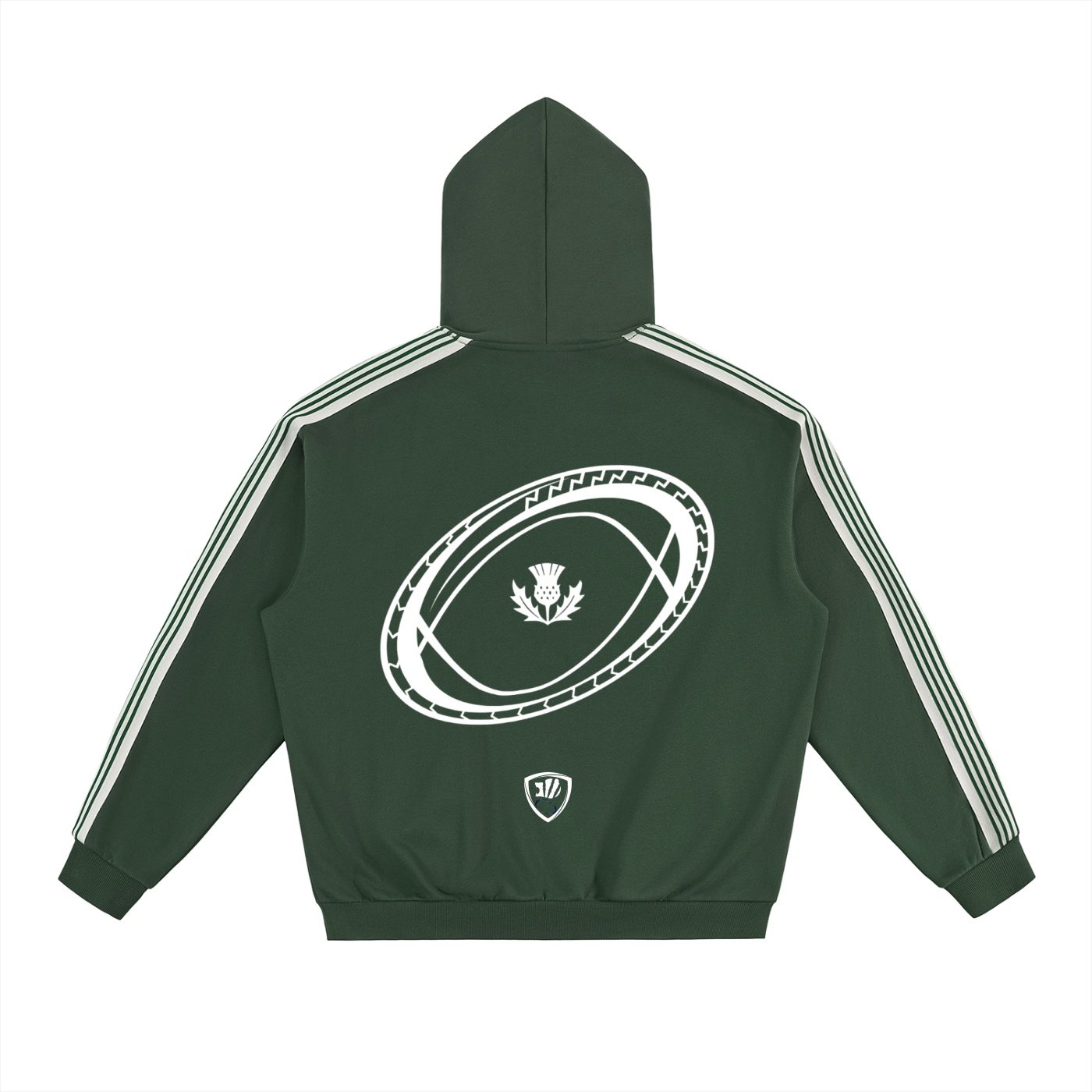 Thistle ball Side Stripe Hoodie - white - Image 6